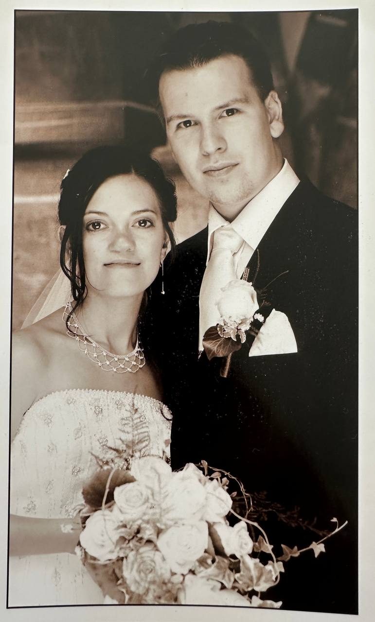 Lisa und ihr Mann am Hochzeitstag 2007